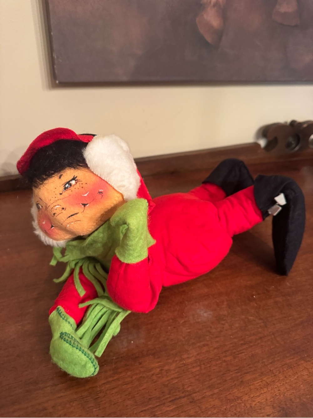 Vintage 1980 Annalee Mobilitee Christmas Elf Kid